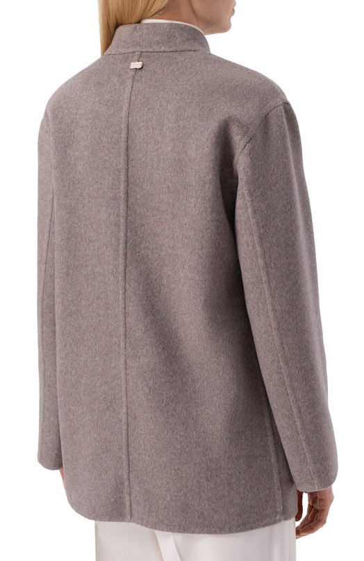 Кашемировое полупальто Agnona TF1005E/D7028E Бежевый  TF1005E/D7028E Фото 4