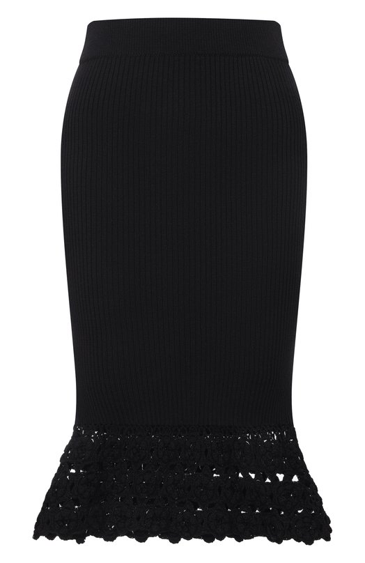 Хлопковая юбка Ganni A1090204 Чёрный A1090204