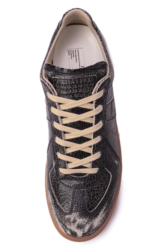 Кожаные кеды Replica Maison Margiela S57WS0517/P7424 Чёрный  S57WS0517/P7424 Фото 6