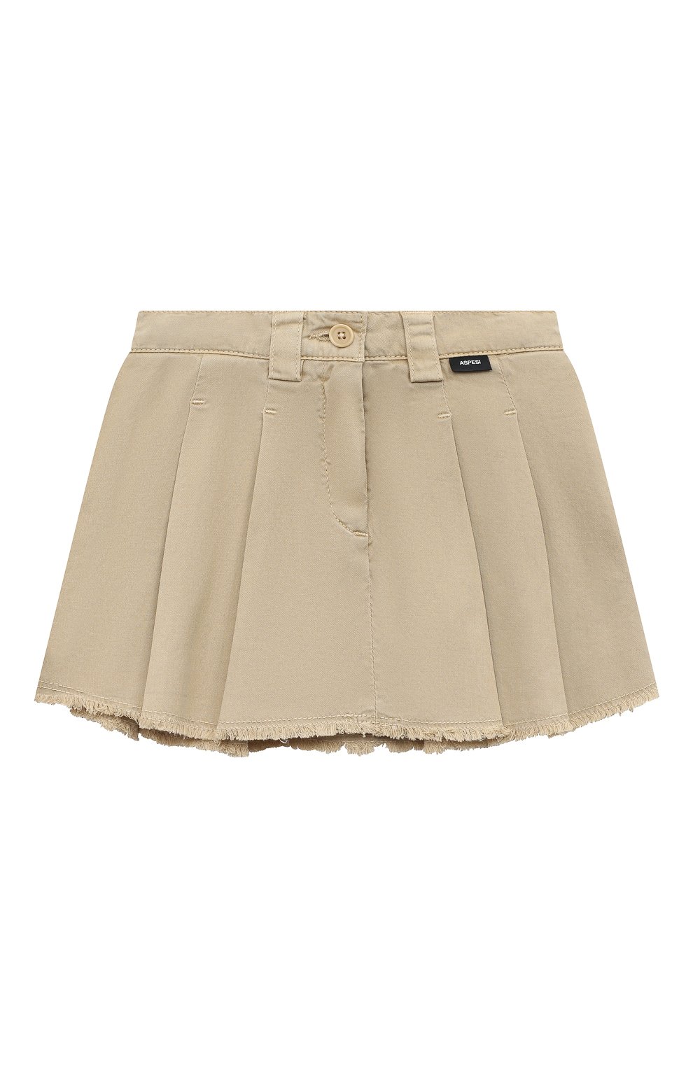 Хлопковая юбка ASPESI бежевого цвета по цене 13850 руб., арт. S23006GNC6048/10A-12A, фото 1 Хлопковая юбка ASPESI, арт. S23006GNC6048/10A-12A, фото 1