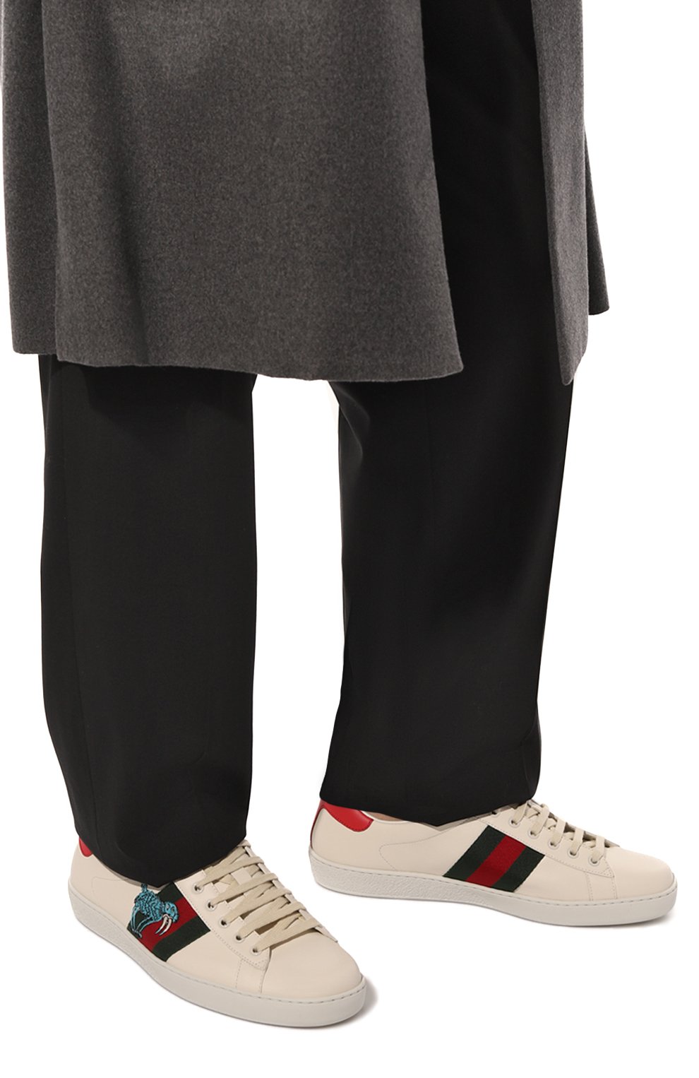 Кожаные кеды ace gucci x freya hartas GUCCI, арт. 659219 1XG60, фото 3