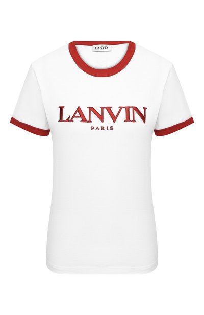 Женская хлопковая футболка LANVIN, арт. RW-T0688J-JR54-P21
