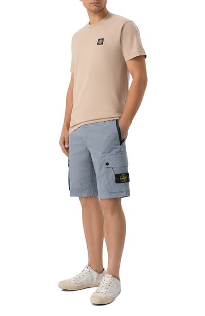 Мужские хлопковые шорты STONE ISLAND, арт. L1S15L100019/S0A10