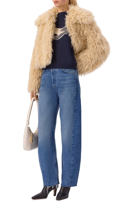 Хлопковый свитер Weekend Max Mara NESP0LA Синий  NESP0LA Фото 2
