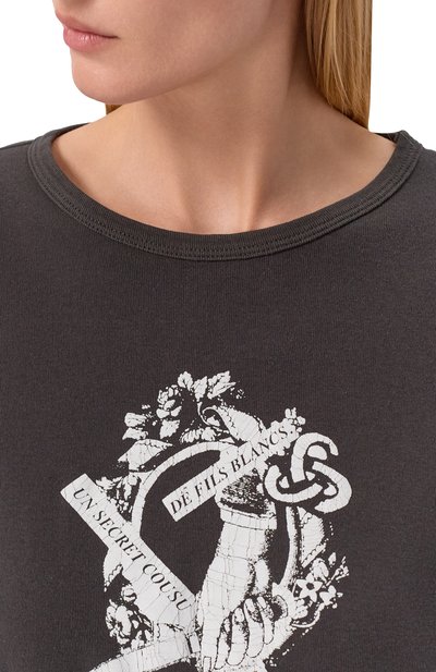 Хлопковая футболка ENFANTS RICHES DEPRIMES черного цвета по цене 92600 руб., арт. 120-567/C0TT0N, фото 5 Хлопковая футболка ENFANTS RICHES DEPRIMES, арт. 120-567/C0TT0N, фото 5