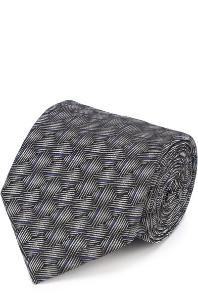 Мужской шелковый галстук с узором LANVIN, арт. 3403/TIE