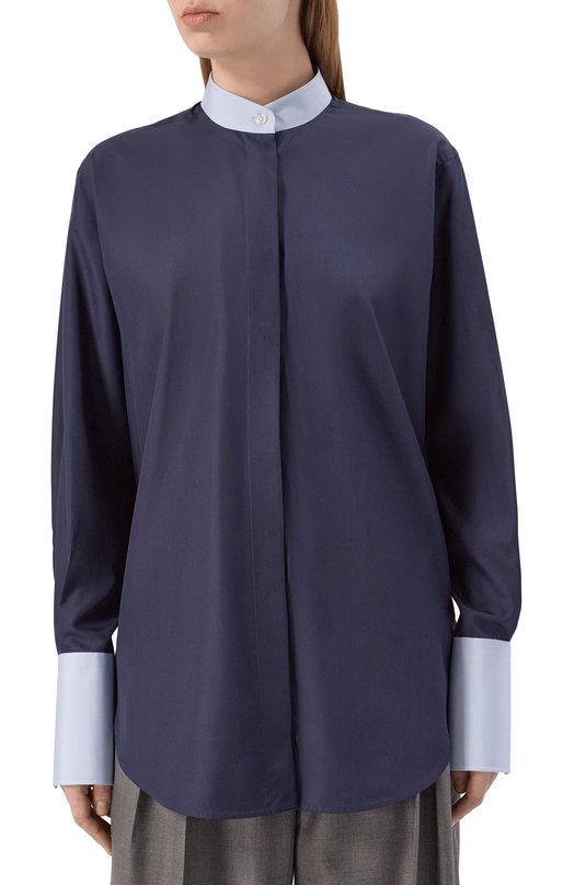 Шелковая рубашка MVST M25.1PW.B007/1362 Синий  M25.1PW.B007/1362 Фото 3