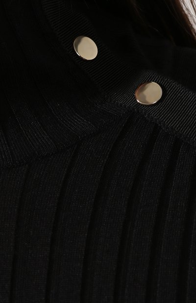 Платье из смеси шерсти и шелка STELLA MCCARTNEY черного цвета по цене 95800 руб., арт. 521167/S1882, фото 5 Платье из смеси шерсти и шелка STELLA MCCARTNEY, арт. 521167/S1882, фото 5