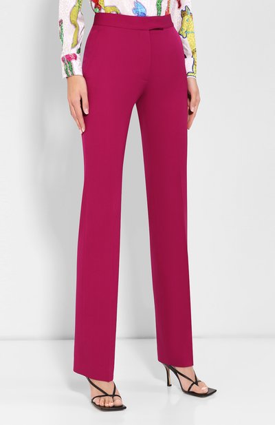 Шерстяные брюки STELLA MCCARTNEY фиолетового цвета по цене 58200 руб., арт. 571968/SHB55, фото 3 Шерстяные брюки STELLA MCCARTNEY, арт. 571968/SHB55, фото 3