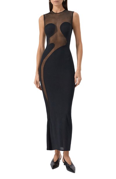 Платье из вискозы ALAIA, арт. AA9R2654K061A, фото 3