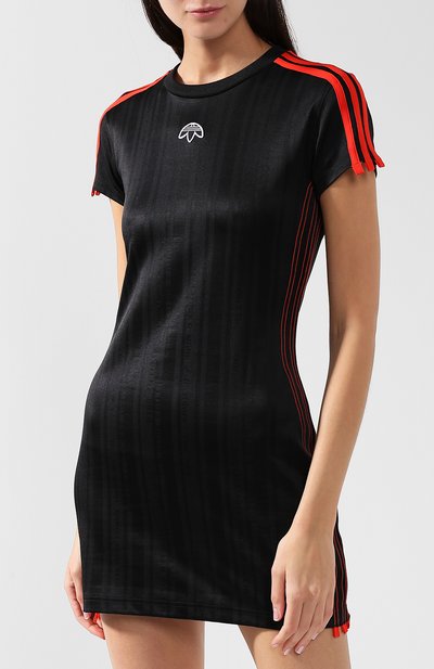 Мини-платье с круглым вырезом и логотипом бренда ADIDAS ORIGINALS BY ALEXANDER WANG черного цвета по цене 19700 руб., арт. DM9687/W, фото 3 Мини-платье с круглым вырезом и логотипом бренда ADIDAS ORIGINALS BY ALEXANDER WANG, арт. DM9687/W, фото 3