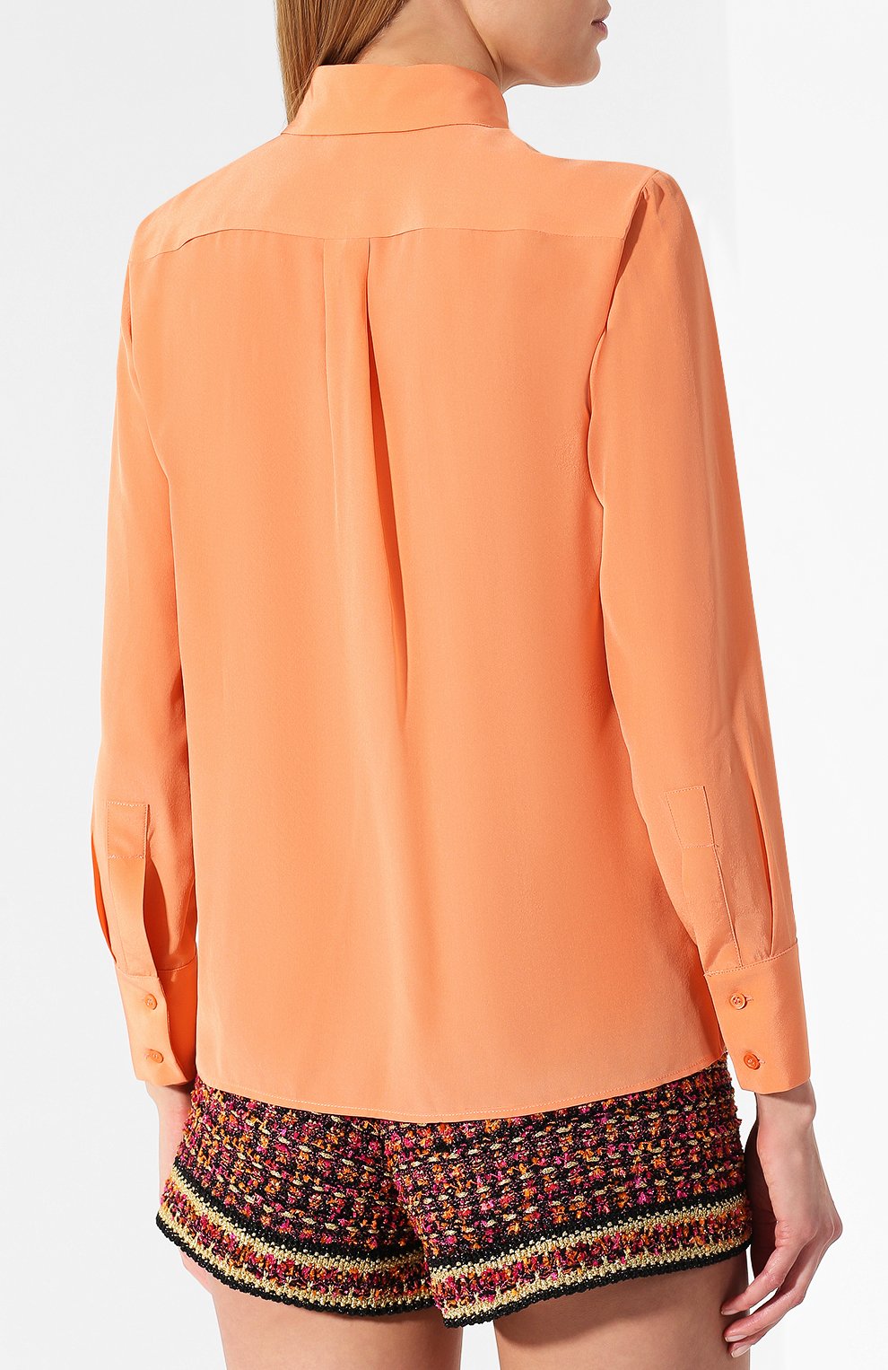 Шелковая блузка M MISSONI оранжевого цвета по цене 41600 руб., арт. 2DJ00001/2W0010, фото 4 Шелковая блузка M MISSONI, арт. 2DJ00001/2W0010, фото 4