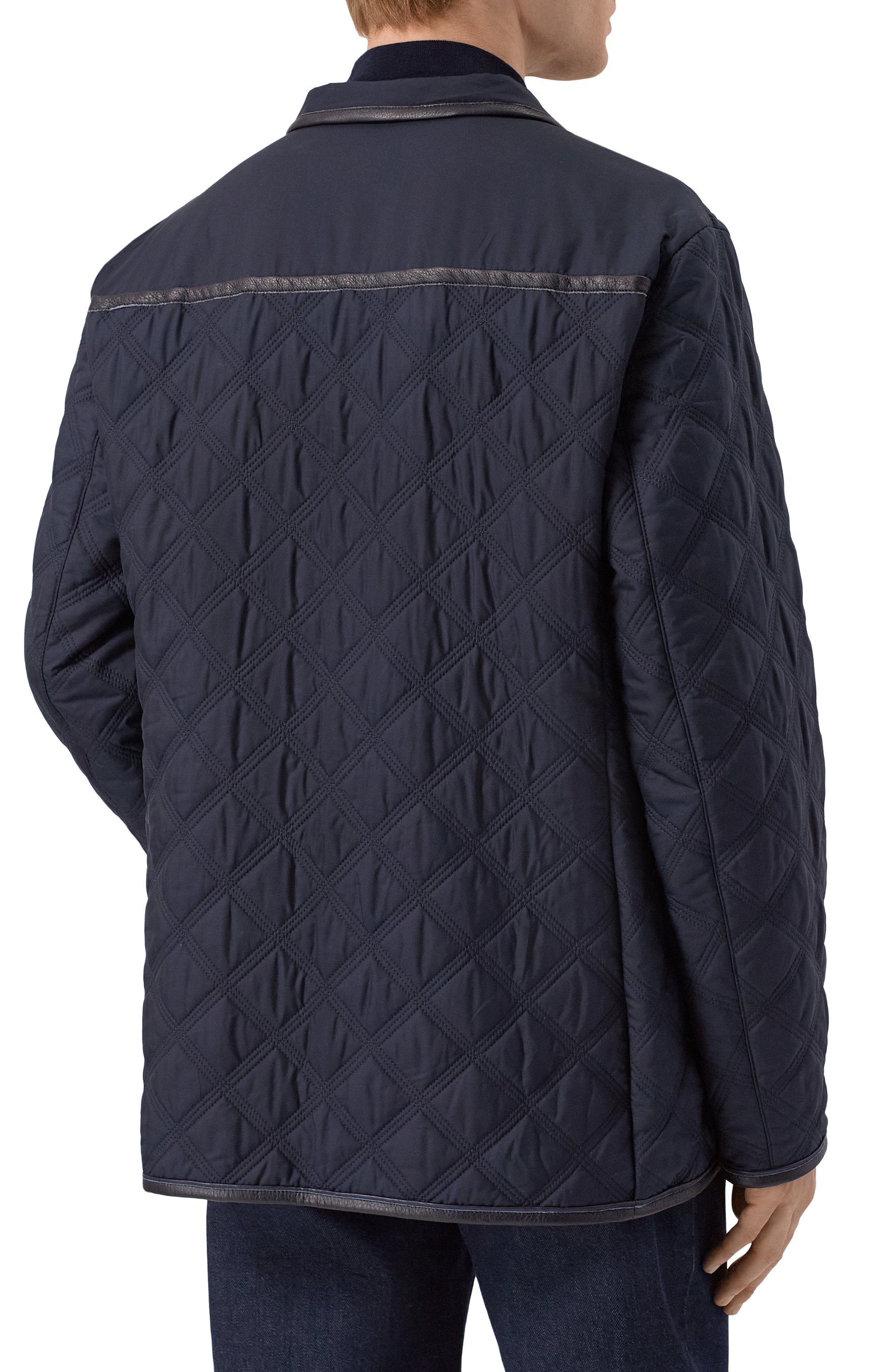 Шелковая куртка с кожаной отделкой ZILLI, арт. ASTA01M0628VCQ000, фото 4