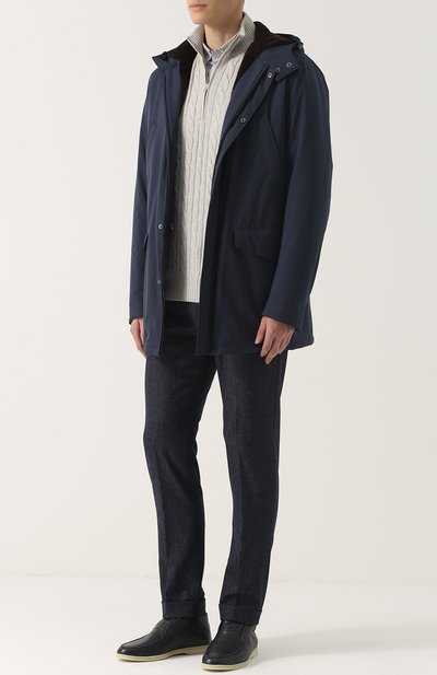 Хлопковая рубашка с воротником button down LORO PIANA, арт. FAG3502, фото 3