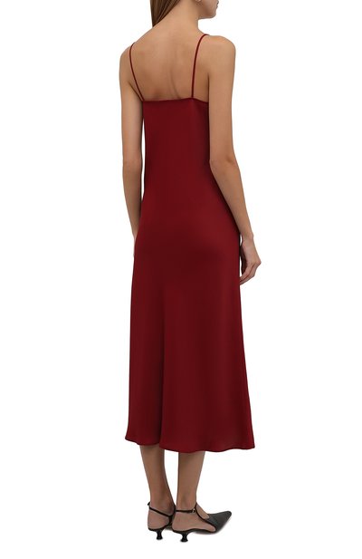 Платье из вискозы JIL SANDER красного цвета по цене 96200 руб., арт. JSWT506606-WT381500, фото 4 Платье из вискозы JIL SANDER, арт. JSWT506606-WT381500, фото 4