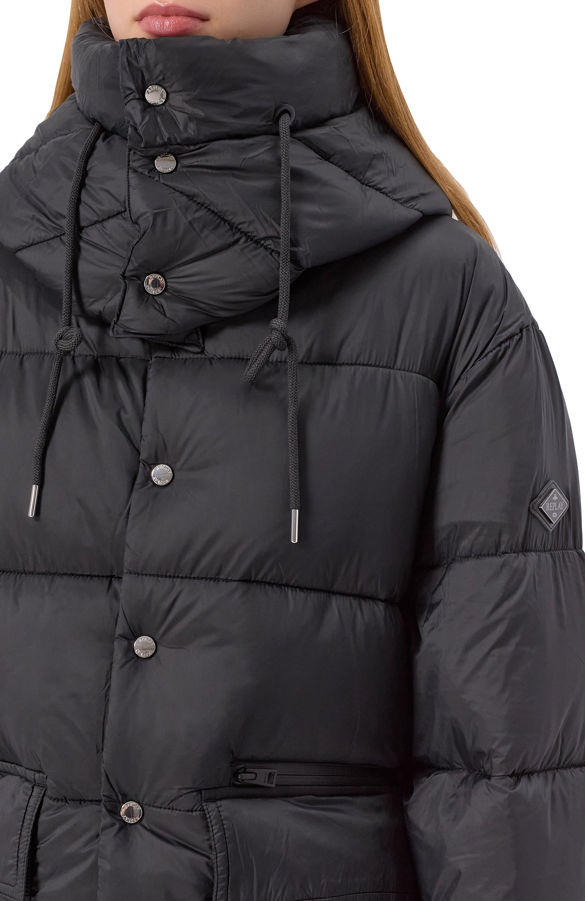 Пуховик REPLAY черного цвета по цене 51250 руб., арт. W7908 .000.85048, фото 5 Пуховик REPLAY, арт. W7908 .000.85048, фото 5
