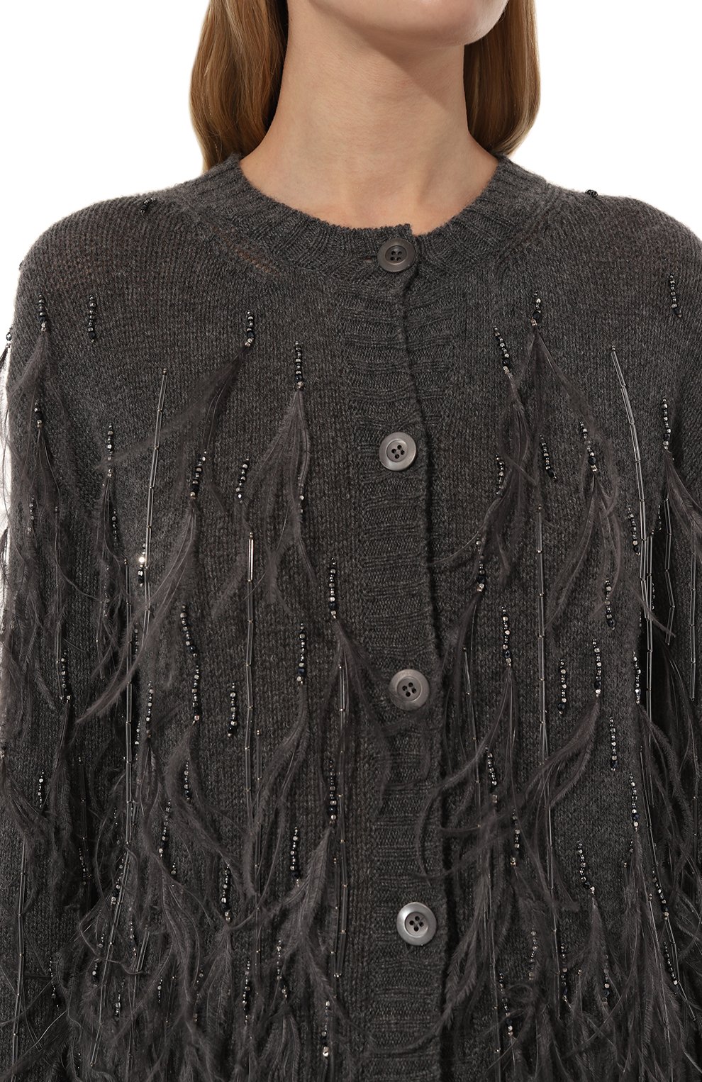 Кашемировый кардиган PRADA, арт. P25H45-1XBG-F0480-202, фото 5