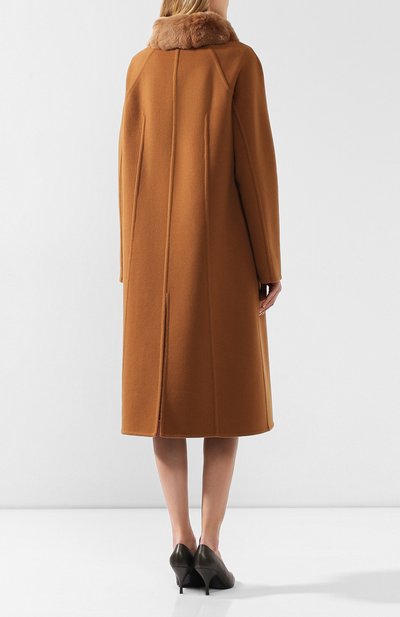 Пальто из кашемира и шерсти викуньи с воротником из меха шиншиллы LORO PIANA, арт. FAI2065/VVIC, фото 4