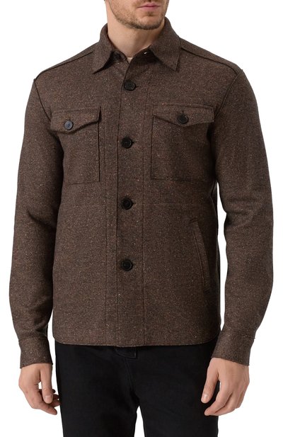 Куртка-рубашка из шерсти и шелка HARRIS WHARF LONDON, арт. CH9320MDH, фото 3