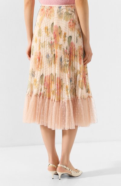 Юбка-миди REDVALENTINO бежевого цвета по цене 97550 руб., арт. TR3RAD30/4SL, фото 4 Юбка-миди REDVALENTINO, арт. TR3RAD30/4SL, фото 4