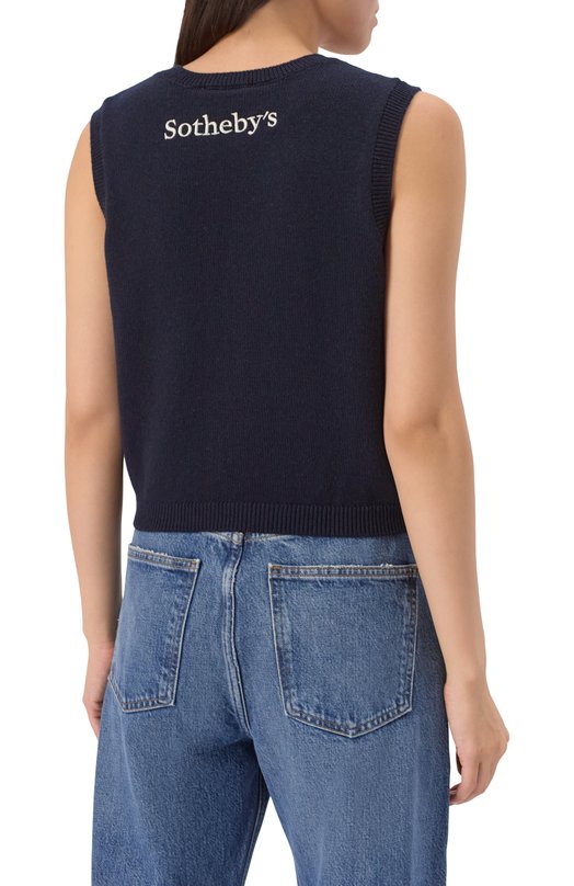 Кашемировый жилет FRAME x Sotheby's Frame Denim WE25KSW044 Синий  WE25KSW044 Фото 4