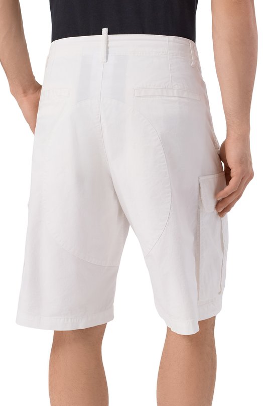 Хлопковые шорты Dsquared2 S74MU0965/S35175 Белый  S74MU0965/S35175 Фото 4