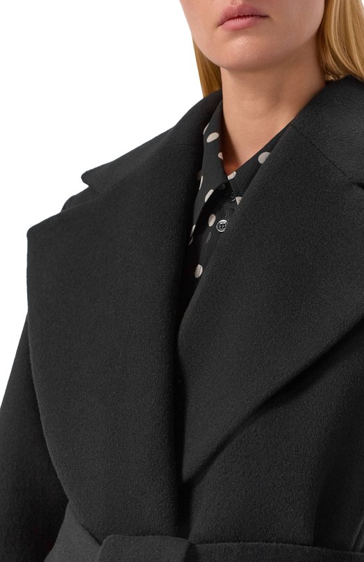 Шерстяное пальто Nina Ricci 25ACMA001/WV0325 Чёрный  25ACMA001/WV0325 Фото 5