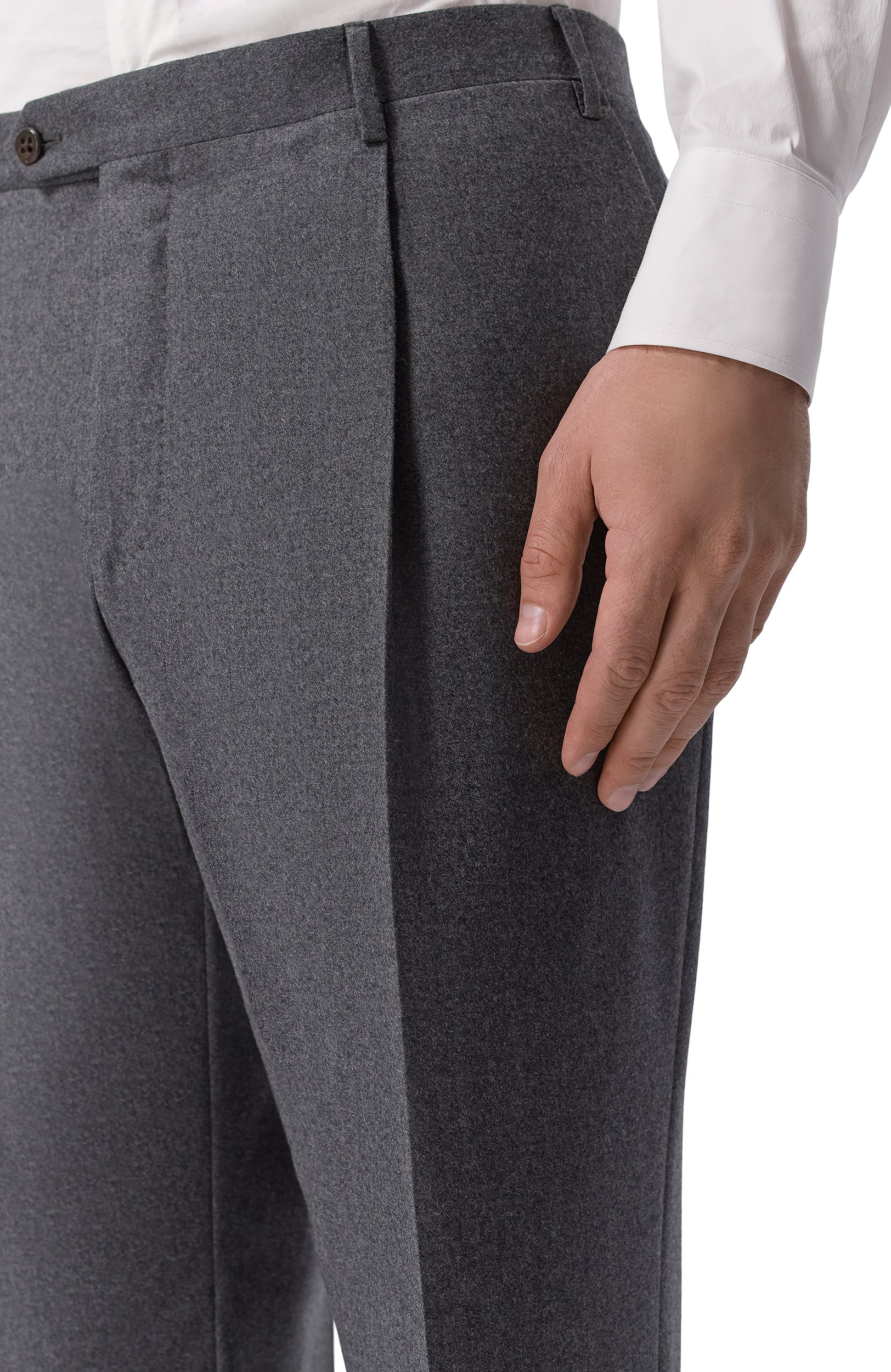 Шерстяные брюки CORNELIANI темно-серого цвета по цене 56450 руб., арт. 285B03/2A18581, фото 5 Шерстяные брюки CORNELIANI, арт. 285B03/2A18581, фото 5