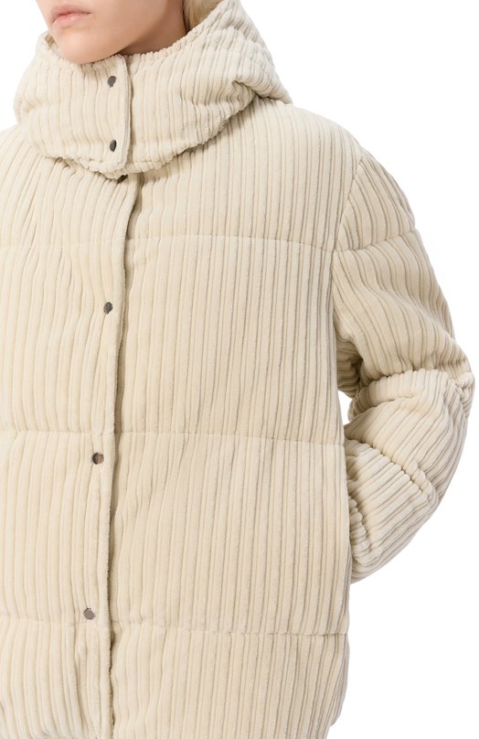 Вельветовый пуховик Antonelli Firenze P3485/148C Кремовый  P3485/148C Фото 5