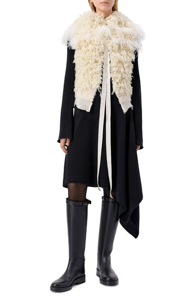 Шерстяной жилет ANN DEMEULEMEESTER кремового цвета по цене 279000 руб., арт. B0013542/KN082, фото 3 Шерстяной жилет ANN DEMEULEMEESTER, арт. B0013542/KN082, фото 3