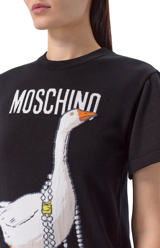Хлопковое платье Moschino V0492/0502 Чёрный  V0492/0502 Фото 4