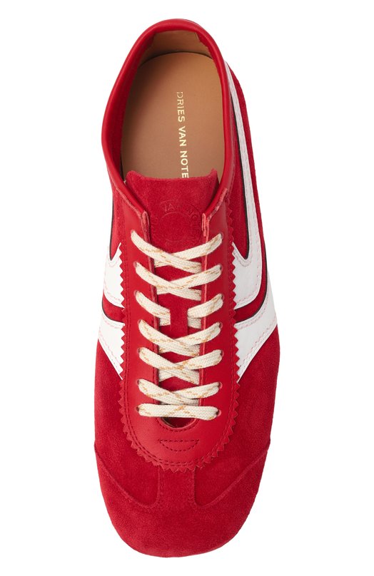Замшевые кеды Dries Van Noten 021726-126-352 Красный  021726-126-352 Фото 6