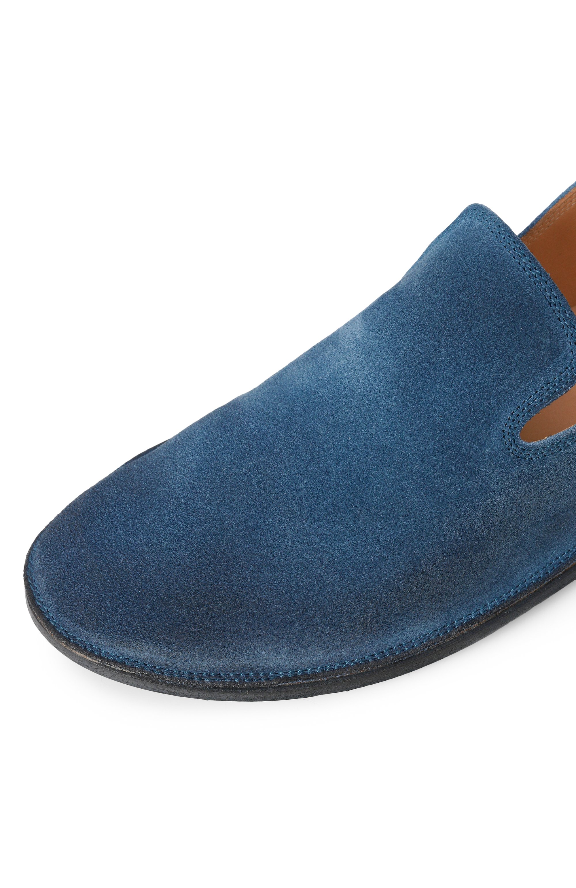 Замшевые слиперы strasacco MARSELL синего цвета по цене 69950 руб., арт. MW4285/P024, фото 6 Замшевые слиперы strasacco MARSELL, арт. MW4285/P024, фото 6