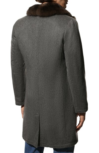 Кашемировое пальто с подкладкой из кролика и соболя KITON, арт. UW0618MV03S28, фото 4