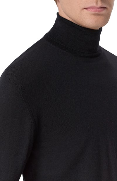 Шерстяная водолазка CORNELIANI черного цвета по цене 66850 руб., арт. 28M523/2A25126, фото 5 Шерстяная водолазка CORNELIANI, арт. 28M523/2A25126, фото 5