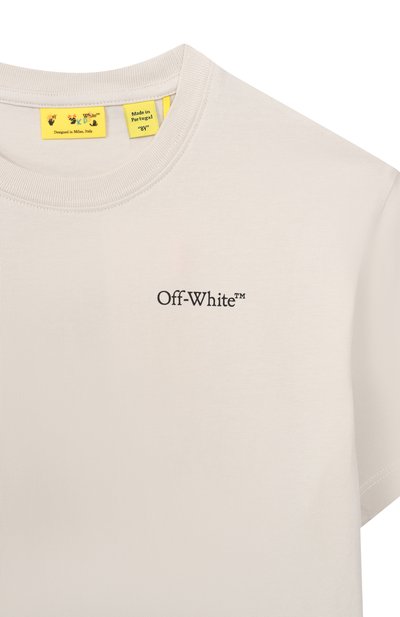 Хлопковая футболка OFF-WHITE, арт. 0BAA002S26JER00B_001, фото 3