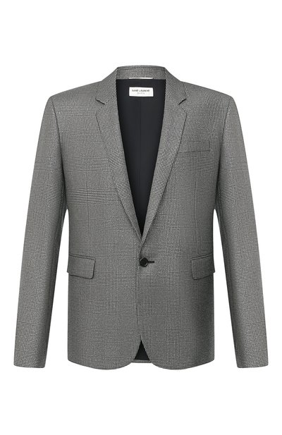 Мужской пиджак из шерсти и вискозы SAINT LAURENT, арт. 600331/Y1B55