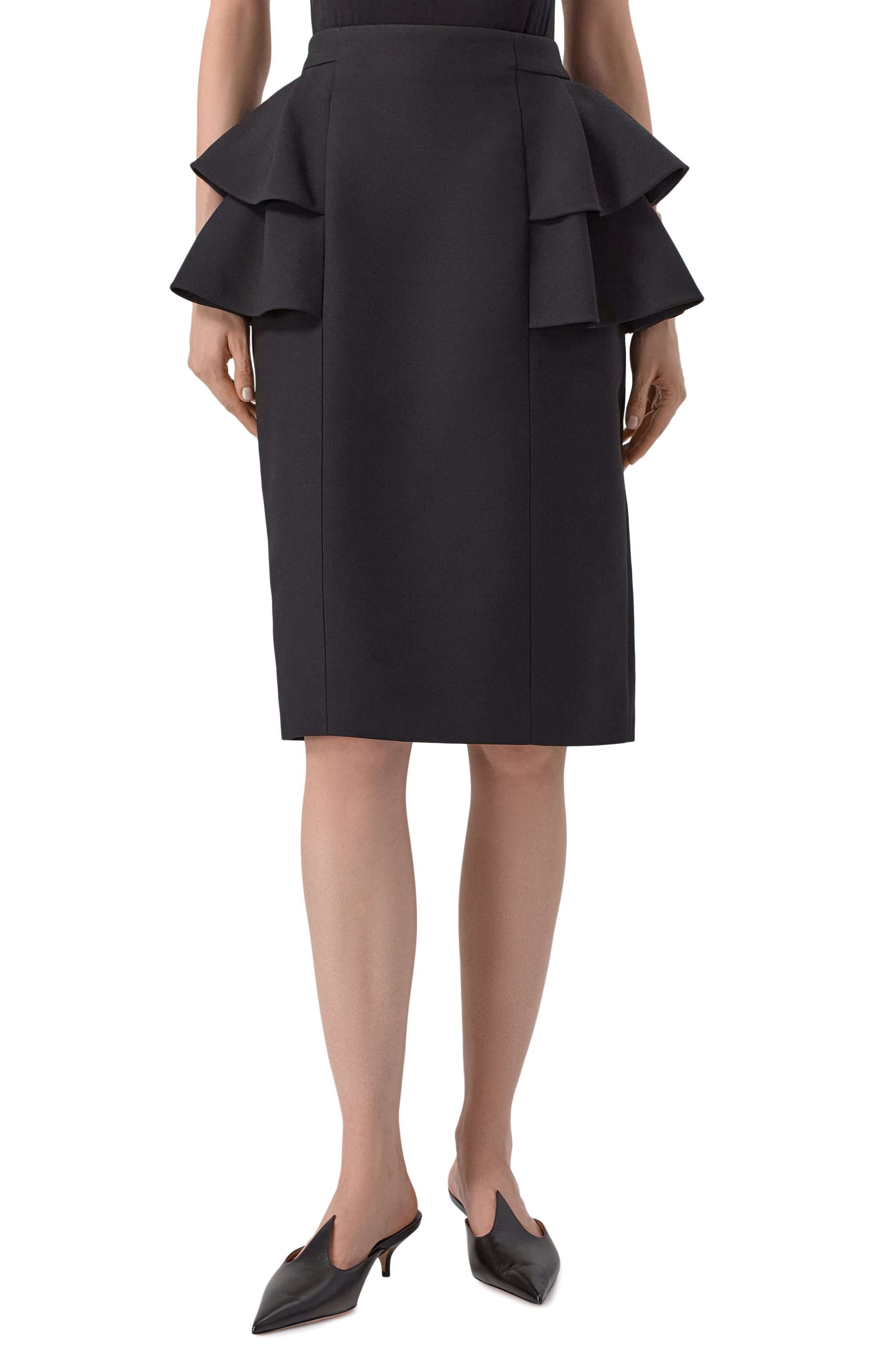 Юбка из шерсти и шелка VALENTINO, арт. 7B3RADJ5/1CF, фото 3