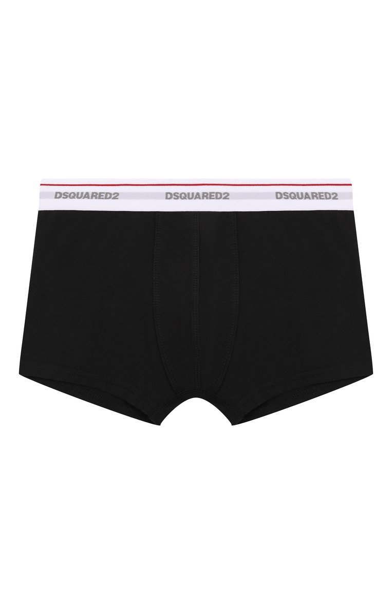 Детские комплект из двух боксеров DSQUARED2 разноцветного цвета, арт. DQ2479/D008J | Фото 8 (Рукава: Короткие; Материал внешний: Хлопок; Автоматизация состава: Проставлено; Автоматизация ТО: Проставлено; Ростовка од�ежда: 4 года | 104 см, 6 лет | 116 см, 8 лет | 128 см, 10 - 11 лет | 140 - 146см, 13 - 15 лет | 158 см, 16 лет | 164 см)