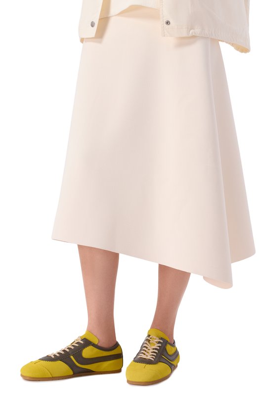 Замшевые кеды Dries Van Noten 011722/0126 Жёлтый  011722/0126 Фото 2