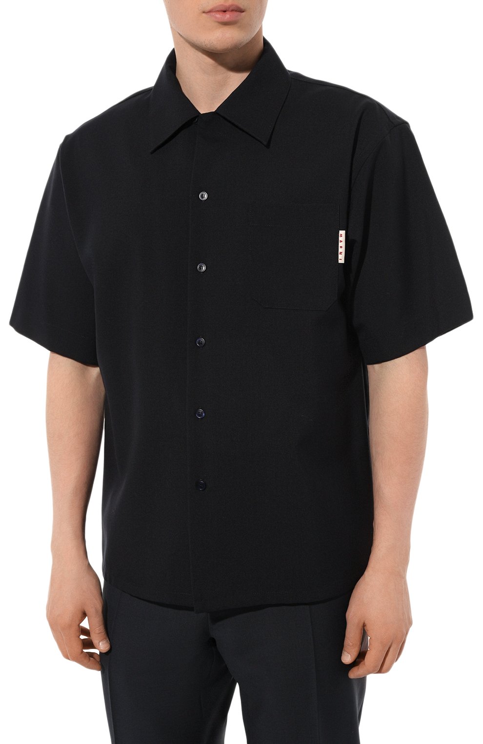 Шерстяная рубашка MARNI темно-синего цвета по цене 58300 руб., арт. CUMU0213A0 TW839, фото 3 Шерстяная рубашка MARNI, арт. CUMU0213A0 TW839, фото 3