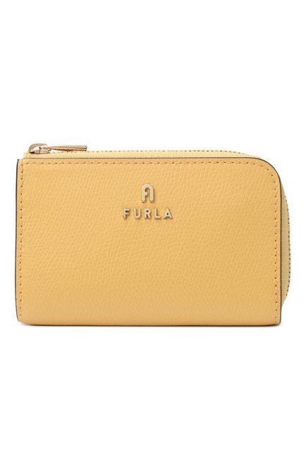 Женская кожаный футляр для ключей FURLA желтого цвета, арт. WR00435/ARE000 | Фото 1 (Материал: Натуральная кожа; Нос: Не проставлено; Материал сплава: Проставлено)