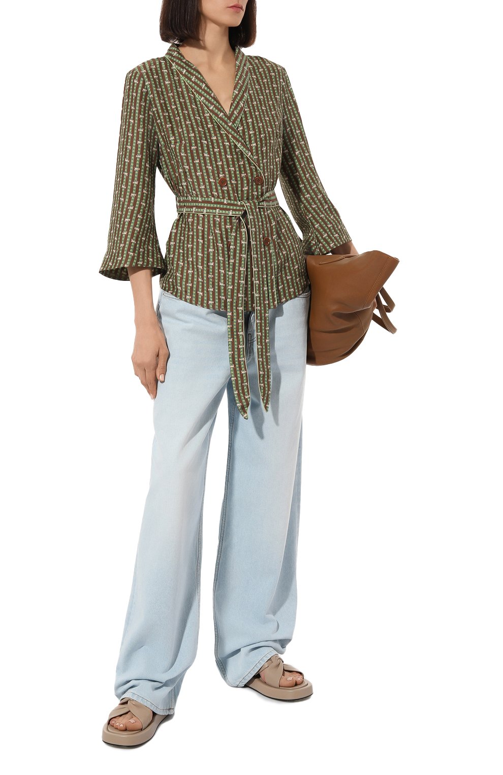 Шелковая рубашка ULYANA SERGEENKO разноцветного цвета по цене 144000 руб., арт. CMA003SS22Ornella (4544т21), фото 2 Шелковая рубашка ULYANA SERGEENKO, арт. CMA003SS22Ornella (4544т21), фото 2