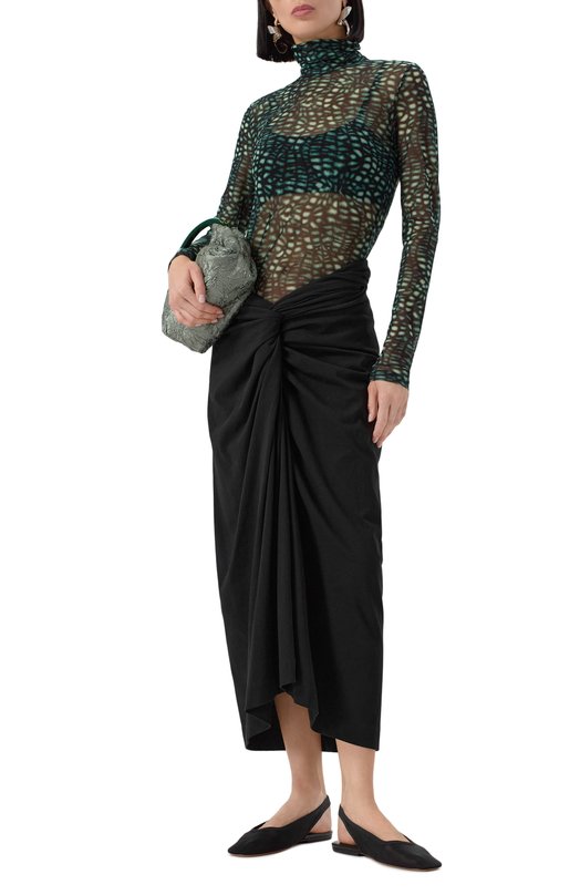 Текстильные балетки Dries Van Noten WS251/1635/900 Чёрный  WS251/1635/900 Фото 2