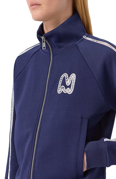 Хлопковая толстовка MSGM темно-синего цвета по цене 28100 руб., арт. 3841MDM136/257267, фото 5 Хлопковая толстовка MSGM, арт. 3841MDM136/257267, фото 5