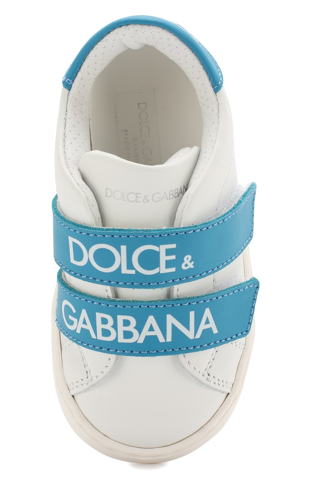 Кожаные кеды с застежками велькро DOLCE & GABBANA, арт. DN0098/AZ634, фото 4