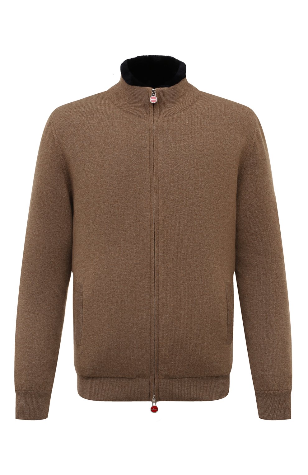 Кашемировый кардиган с подкладкой из овчины KITON коричневого цвета по цене 999000 руб., арт. UMK148936HE, фото 1 Кашемировый кардиган с подкладкой из овчины KITON, арт. UMK148936HE, фото 1