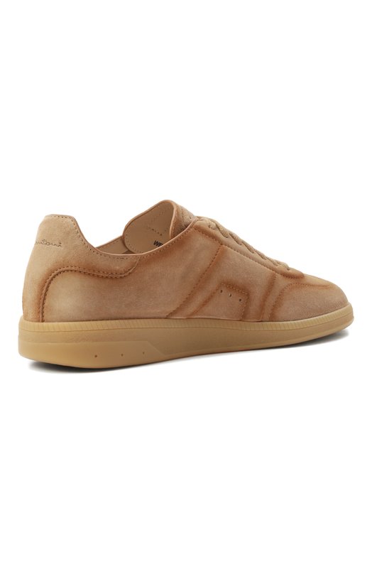 Замшевые кеды Santoni WBPG61415FARTTYD Бежевый  WBPG61415FARTTYD Фото 5