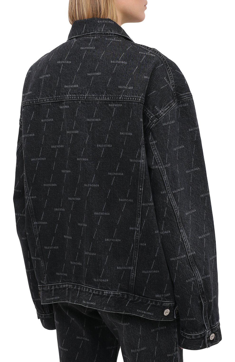 Джинсовая куртка BALENCIAGA темно-серого цвета по цене 109500 руб., арт. 625990/TJW41, фото 4 Джинсовая куртка BALENCIAGA, арт. 625990/TJW41, фото 4
