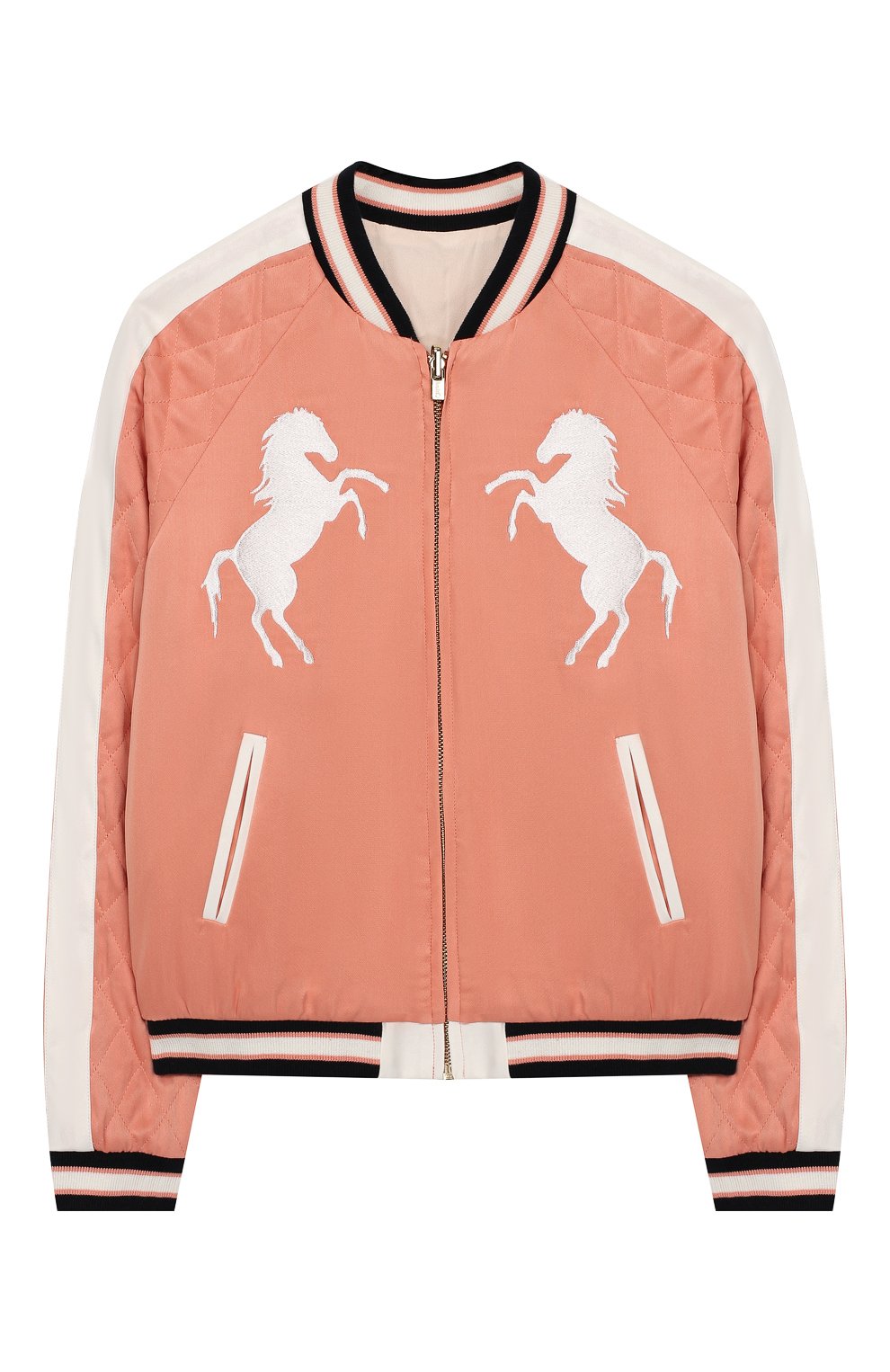 Двусторонний бомбер CHLOÉ розового цвета по цене 24150 руб., арт. C16337/6A-12A, фото 1 Двусторонний бомбер CHLOÉ, арт. C16337/6A-12A, фото 1